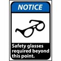 National Marker Co Notice Sign 14x10 Rigid Plastic - Safety Glasses Required Beyond This Point NGA22RB